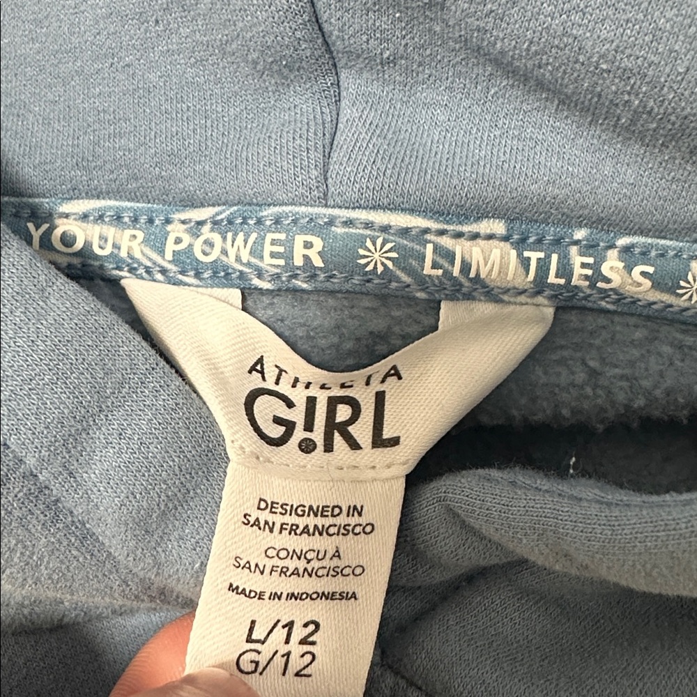 🎾 Bundle of 2 Athleta Hoodies Girls L(12) - Picture 3 of 3
